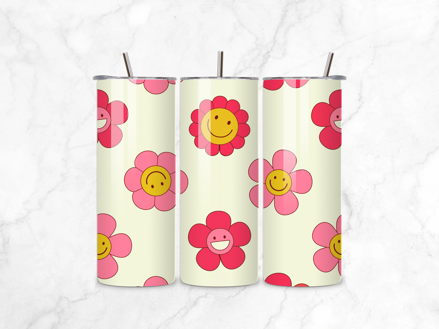 Two type flowers Stainless Steel Tumbler