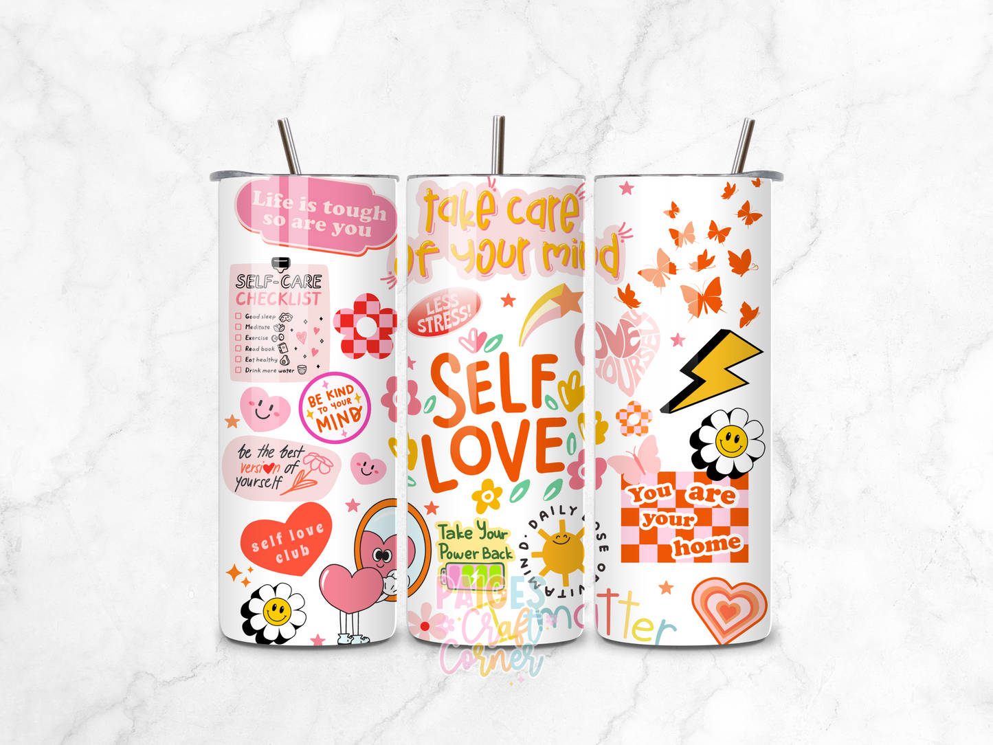 Self Love Mental Health 20oz Tumbler